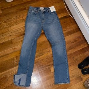 Abercrombie medium wash high rise skinny jean